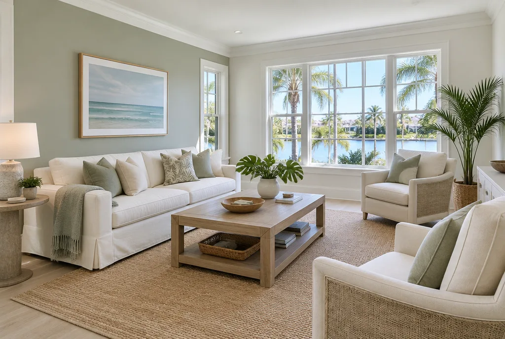 Living room paint and finishes concept, refreshed